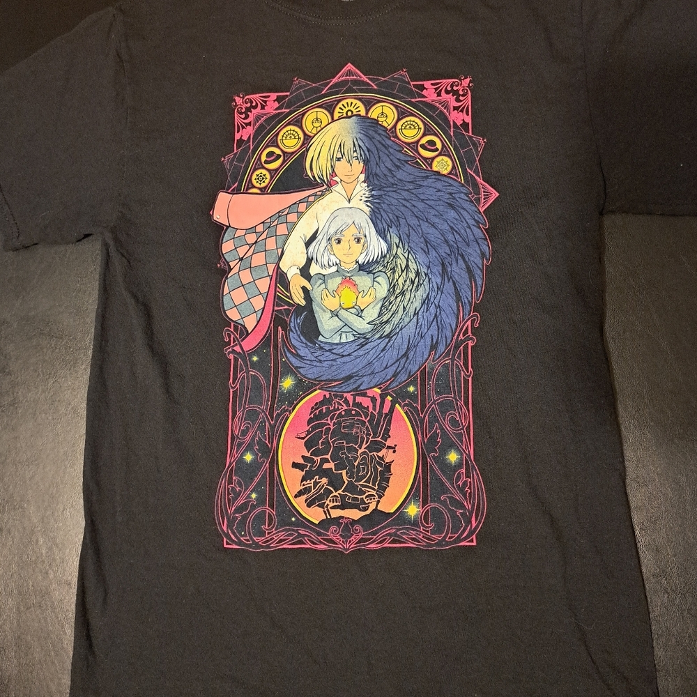 Rare Howl's Moving Castle Ghibli Vintage Anime T-Shirt M Original 2004